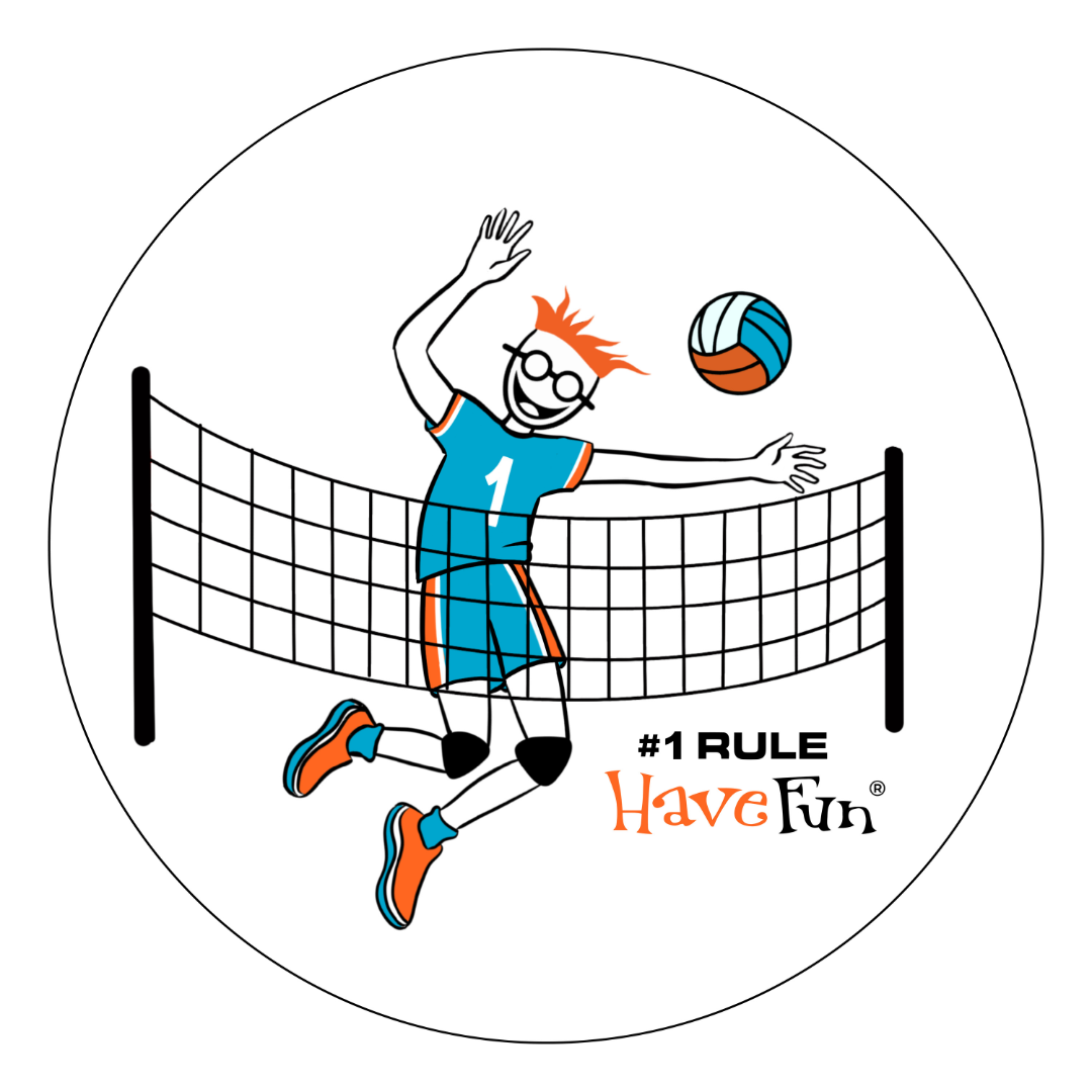 Volleyball Spike Sticker | #1 Rule Have Fun