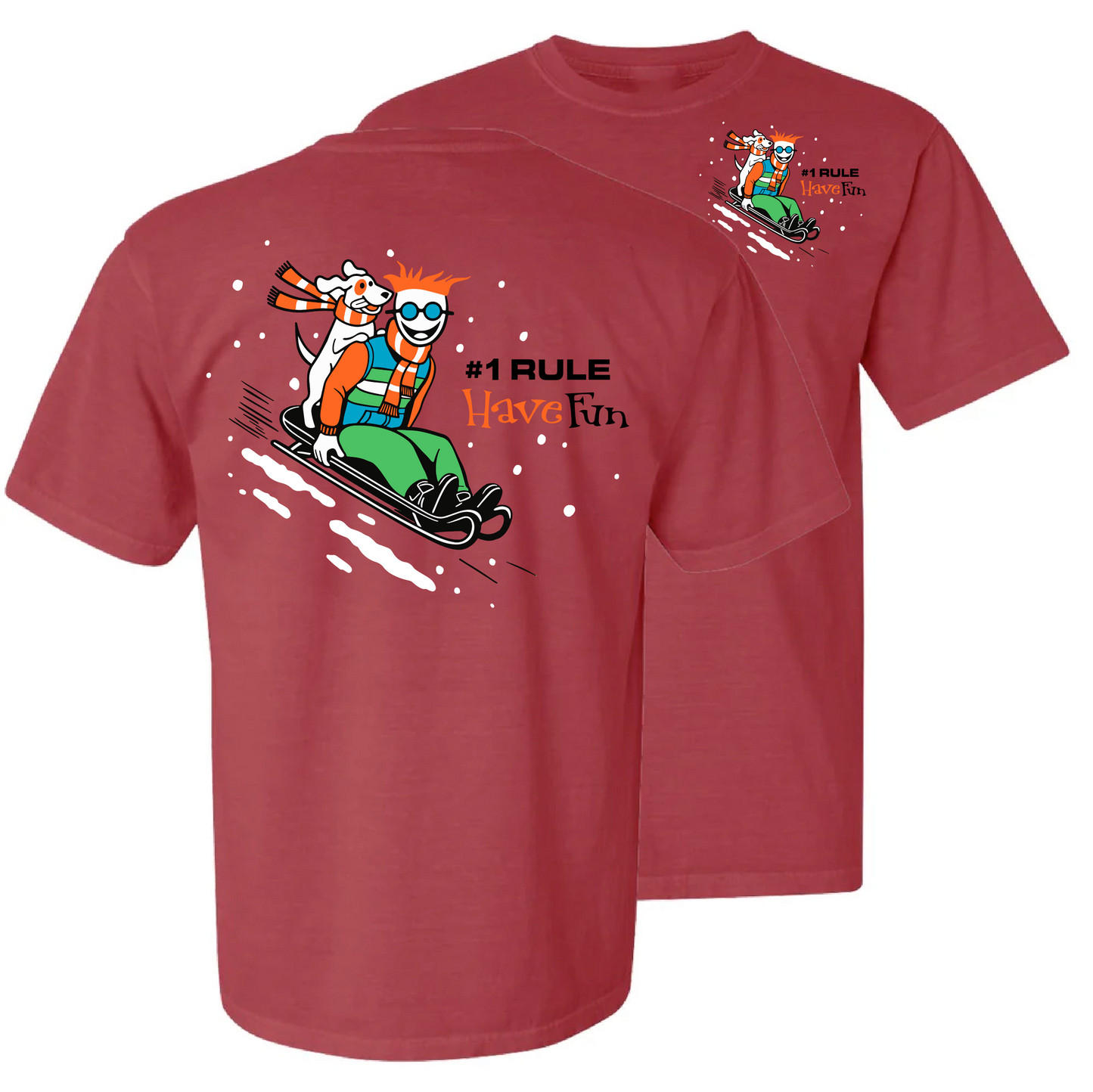 Sledding T-Shirt From Have Fun | Cool Holiday T-Shirt