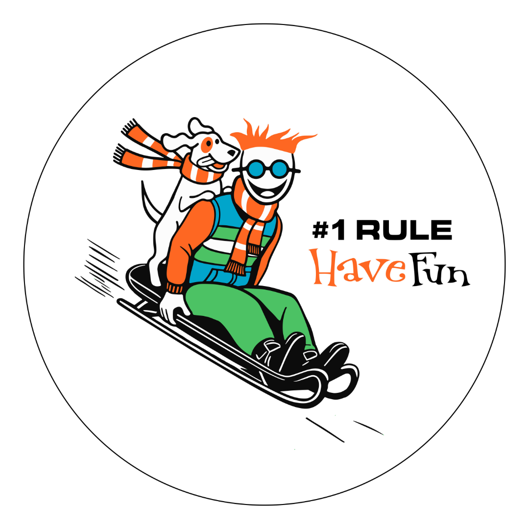 Sledding Sticker | #1 Rule Have Fun