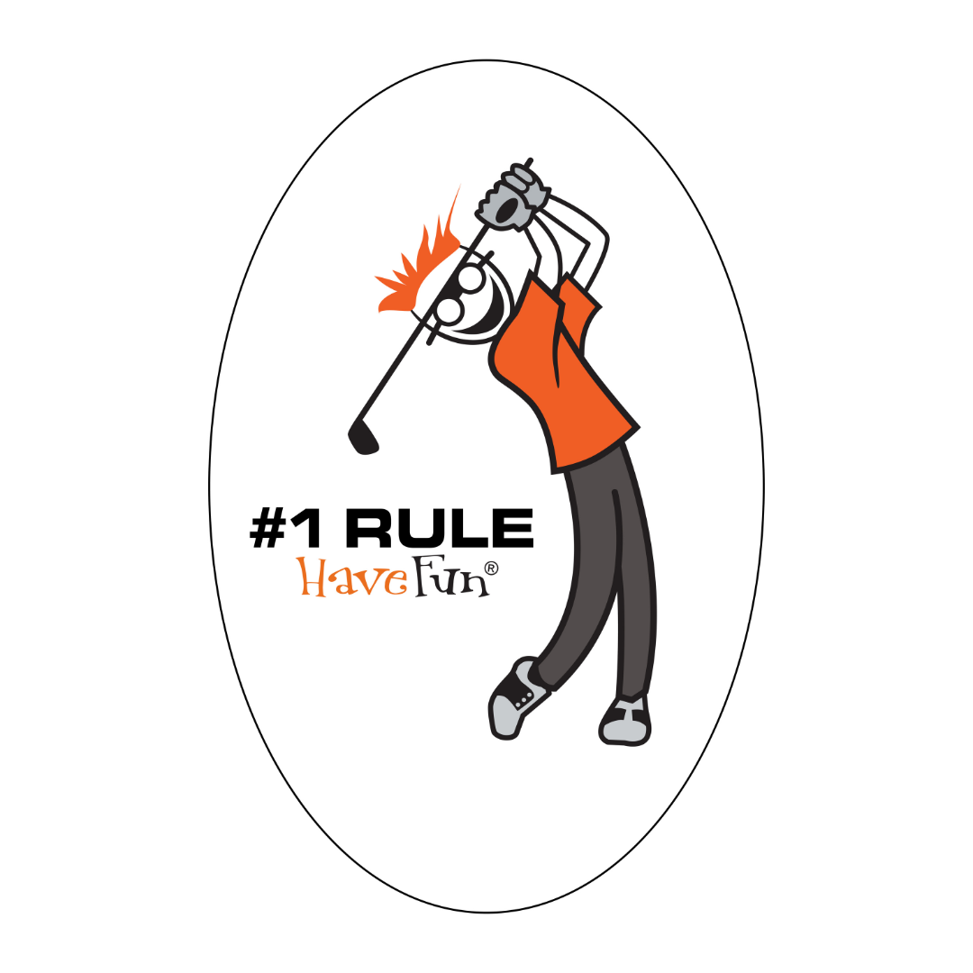 Golfer Swing Sticker | #1 Rule Have Fun