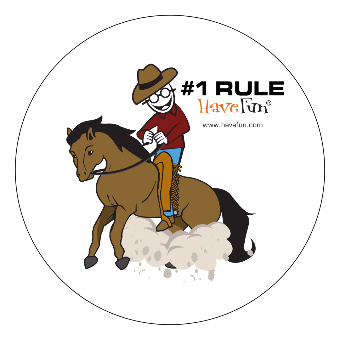 Horseback Riding Cowboy Sticker | #1 Rule Have Fun