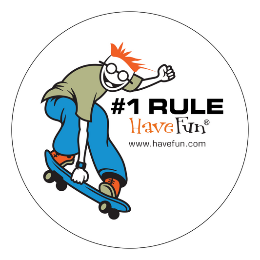 Skateboarder Sticker | #1 Rule Have Fun
