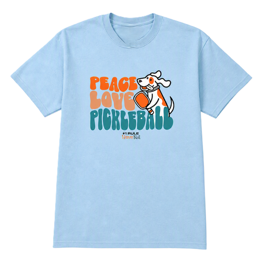 Peace Love Pickleball Dog T-Shirt | Fun Tee for Dog & Pickleball Fans