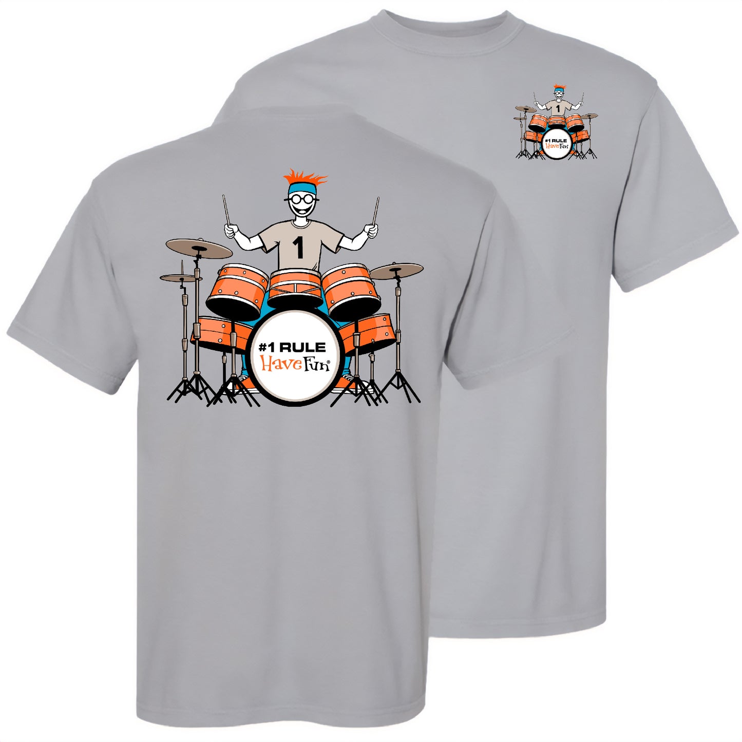 Rock Drummer T-Shirt by Have Fun!