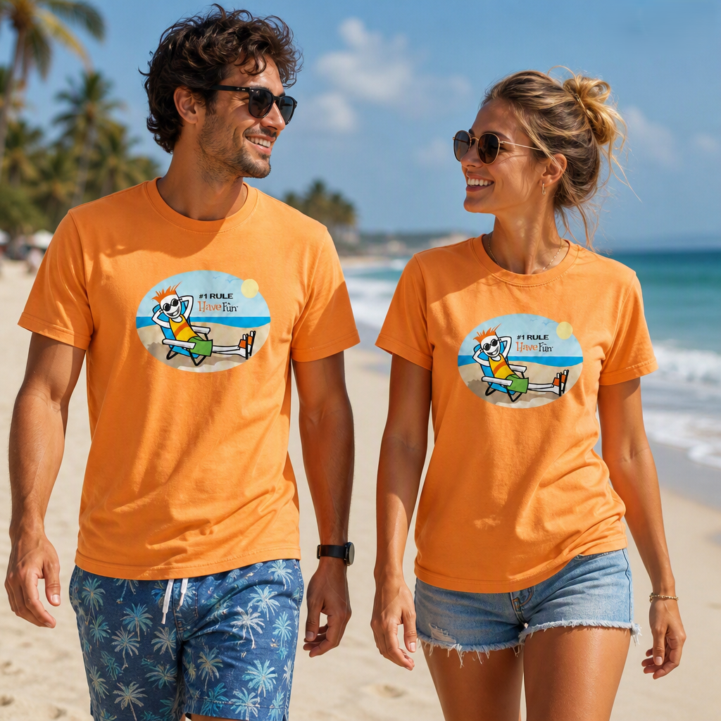At The Beach T-Shirt by Have Fun!