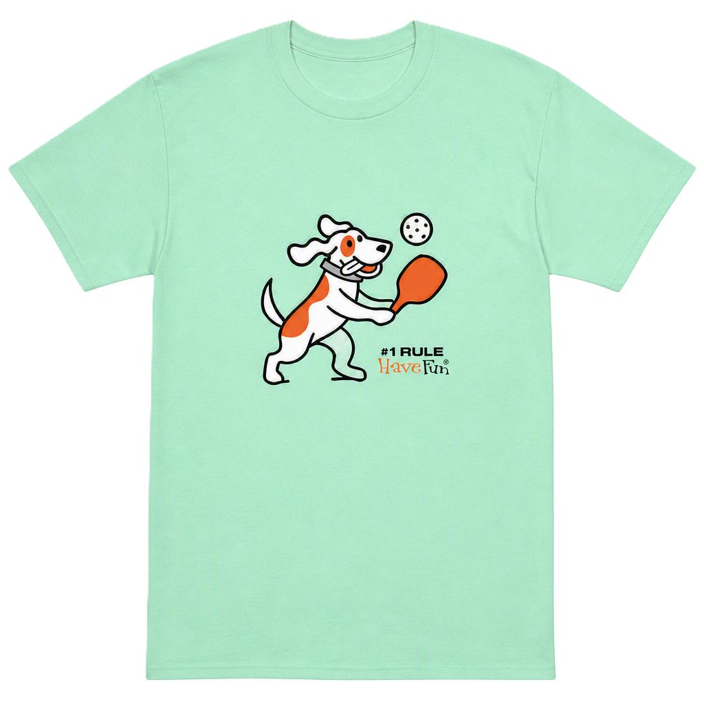 Dog Playing Pickleball T-Shirt | Playful Tee for Dog & Pickleball Lovers