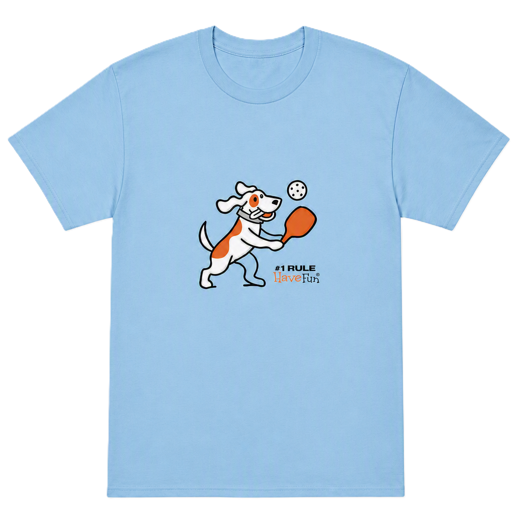 Dog Playing Pickleball T-Shirt | Playful Tee for Dog & Pickleball Lovers