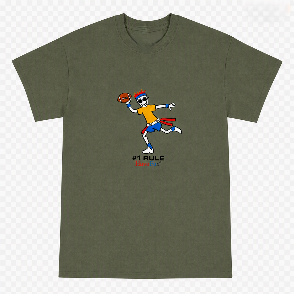 Flag Football Dog T-Shirt | Fun Tee for Dog Lovers