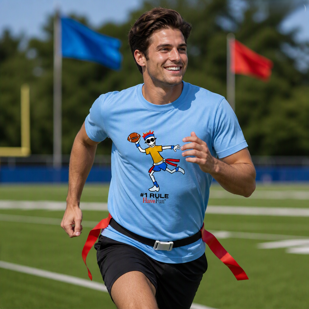 Flag Football Dog T-Shirt | Fun Tee for Dog Lovers