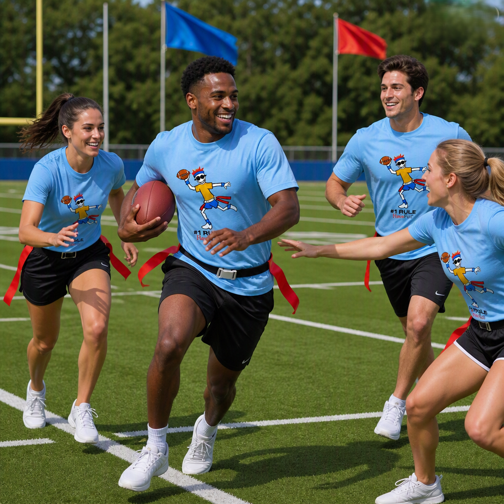 Flag Football Dog T-Shirt | Fun Tee for Dog Lovers