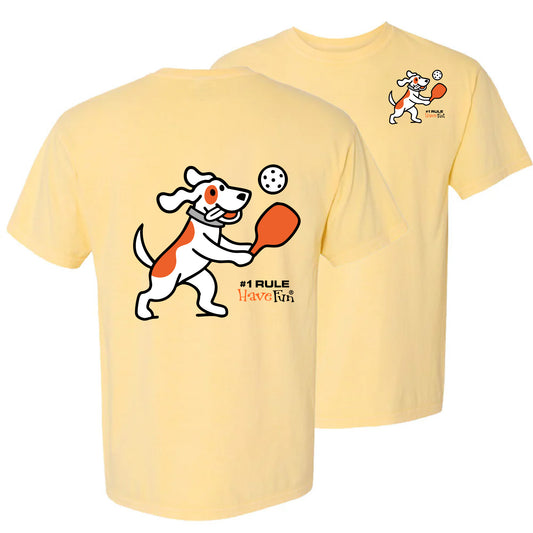 Dog Playing Pickleball T-Shirt | Playful Tee for Dog & Pickleball Lovers