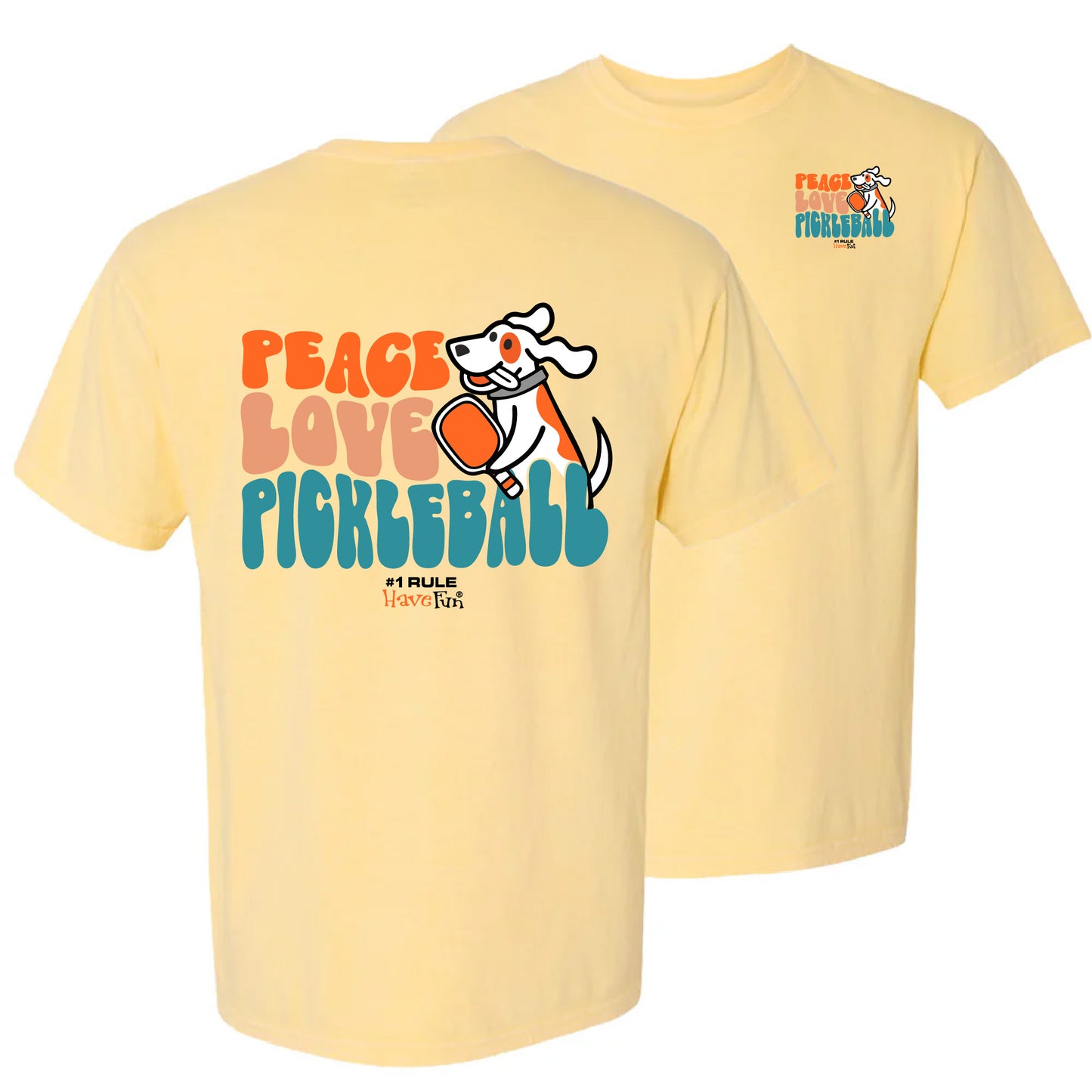Peace Love Pickleball Dog T-Shirt | Fun Tee for Dog & Pickleball Fans
