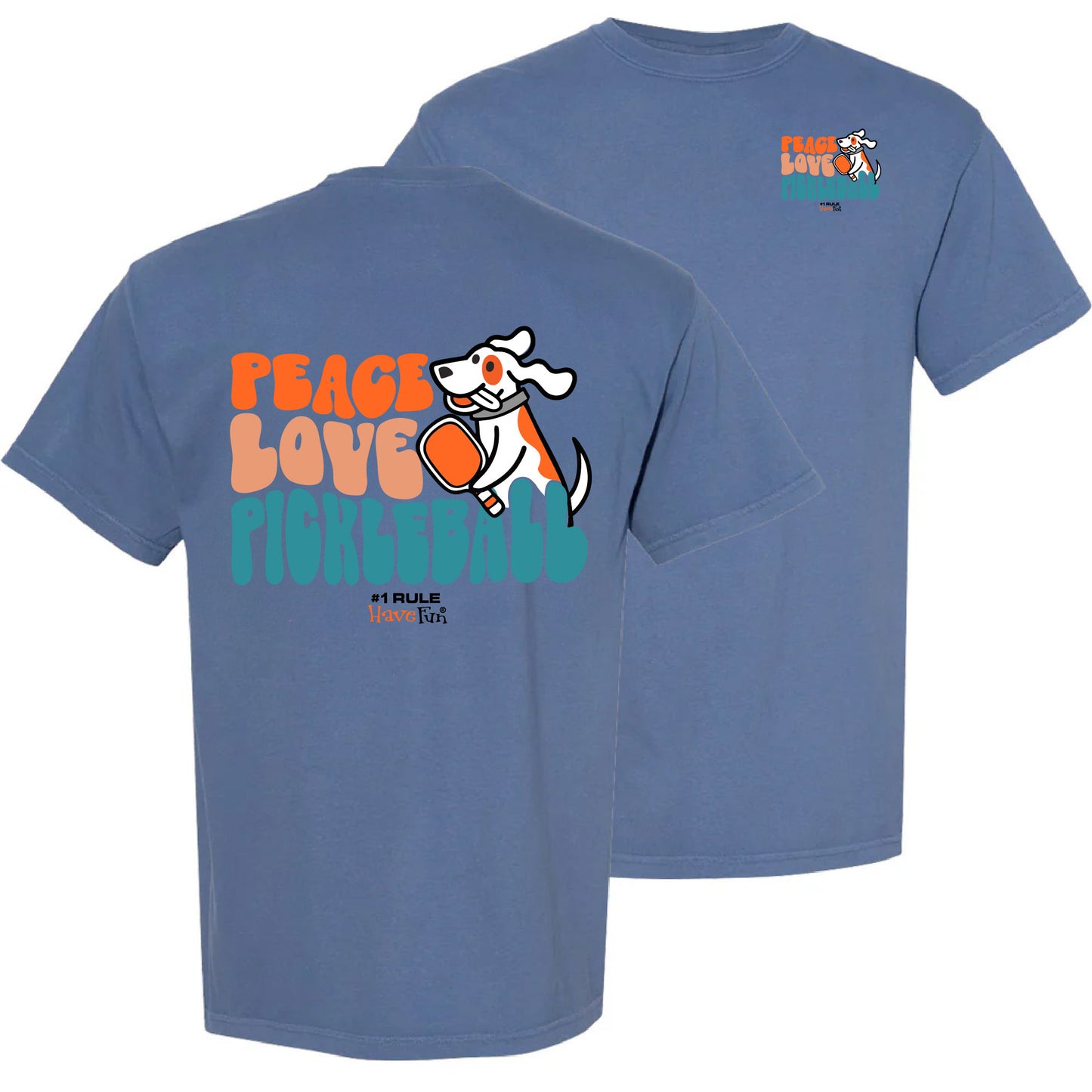 Peace Love Pickleball Dog T-Shirt | Fun Tee for Dog & Pickleball Fans