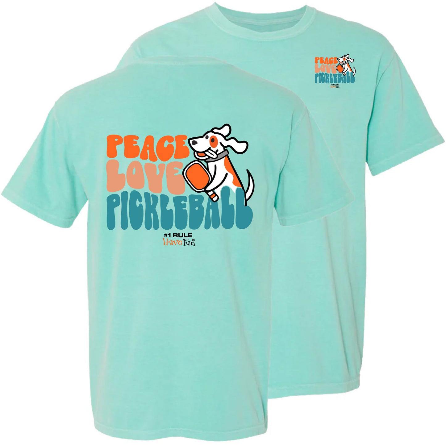 Peace Love Pickleball Dog T-Shirt | Fun Tee for Dog & Pickleball Fans