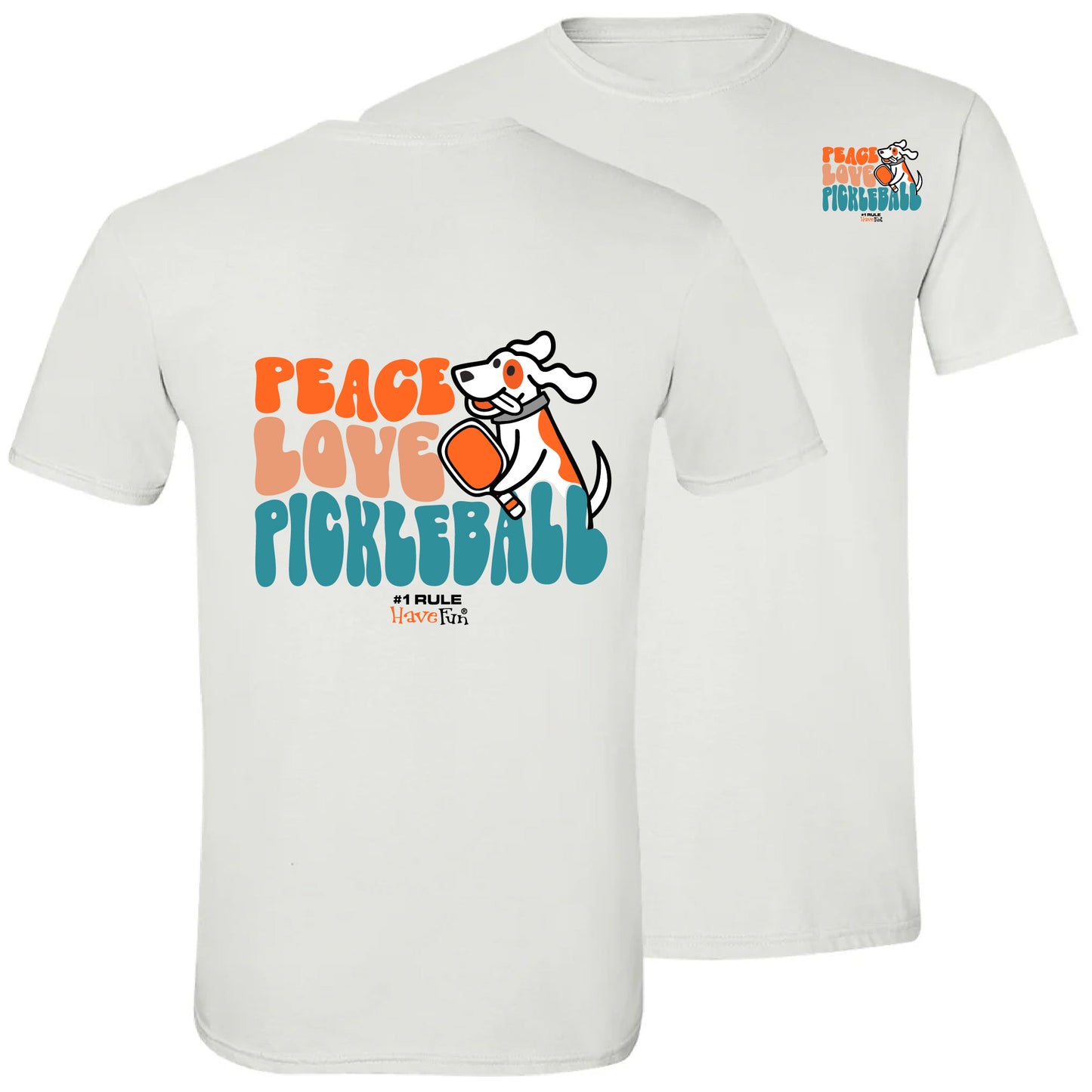 Peace Love Pickleball Dog T-Shirt | Fun Tee for Dog & Pickleball Fans